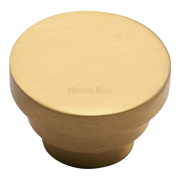 C3624 32-SB • 32 x 16 x 24mm • Satin Brass • Heritage Brass Round Stepped Cabinet Knob